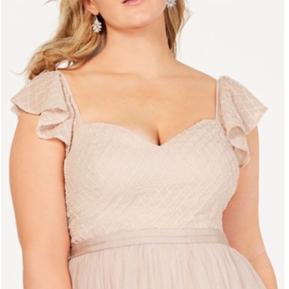 NWT City chic tender kiss beaded tulle dress - Picture 2 of 6